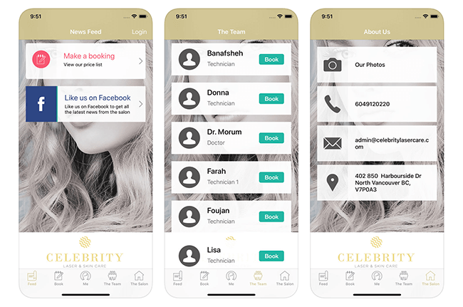Celebrity laser care application download