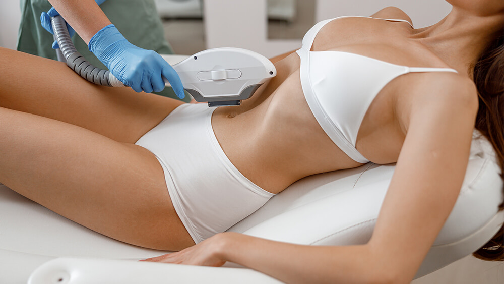 Slim young woman getting IPL treatment