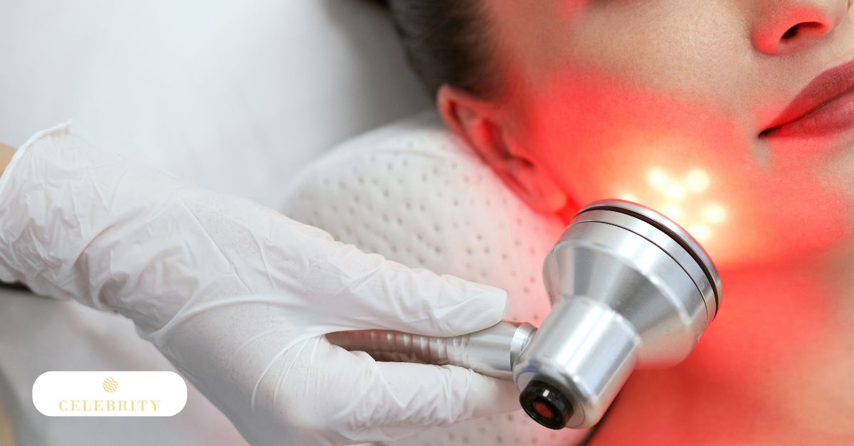Facial light treatment illustrating the pros and cons of IPL vs red light therapy for skin rejuvenation.