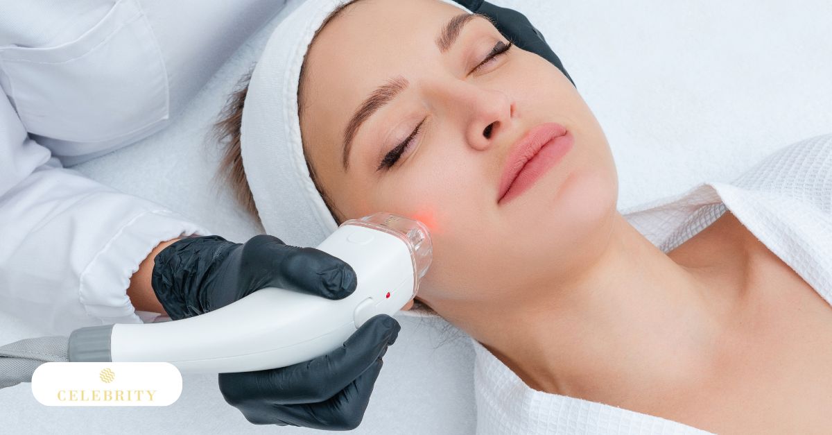 A woman receiving IPL laser treatment, highlighting the combination of IPL with other skincare therapies