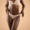 Black woman with nice body shape in underwear