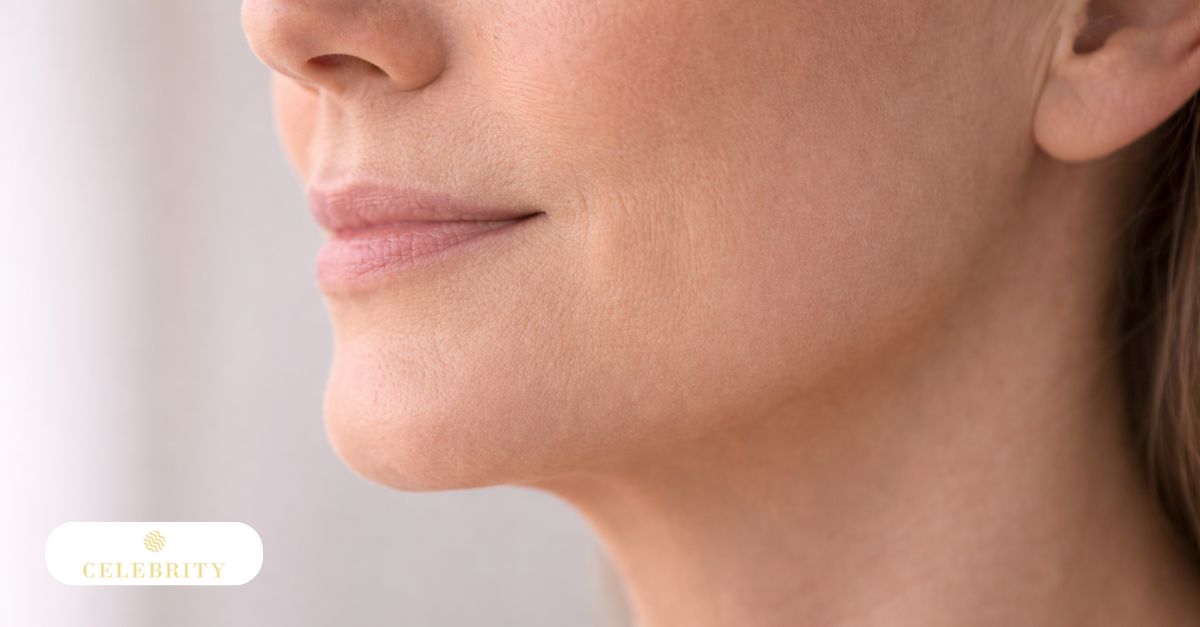 Close-up view of the jawline showing smoother, firmer skin, illustrating how Morpheus8 works for skin remodelling beneath the surface.