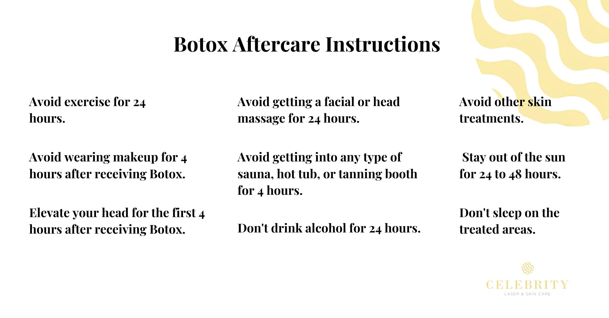 Botox Aftercare Instructions