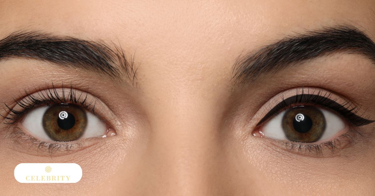 Before and after images of a woman's eye showcasing the benefits of permanent eyeliner