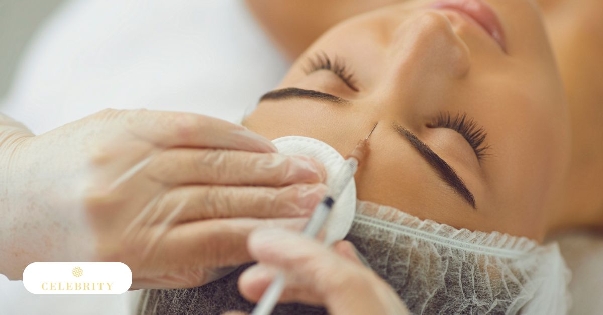 A woman undergoing a facial treatment, highlighting the differences between BOTOX and Dysport for wrinkle reduction