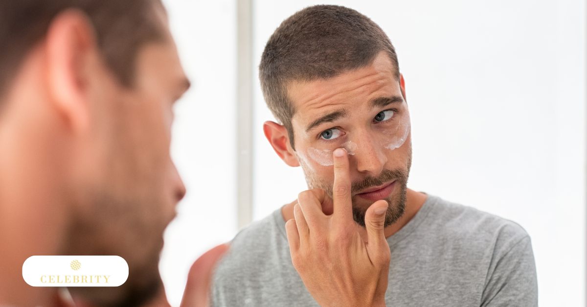 A man undergoing Morpheus8 treatment for under-eye bags