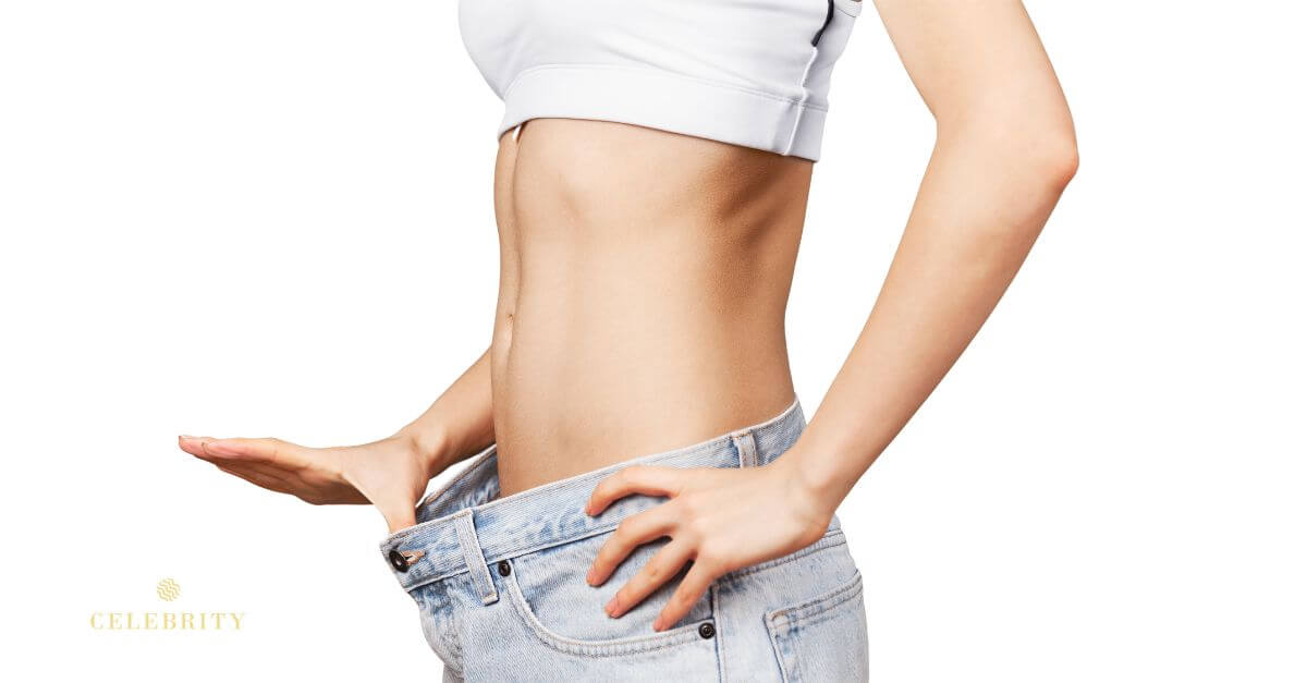 A woman showcasing results of non-invasive body contouring treatment