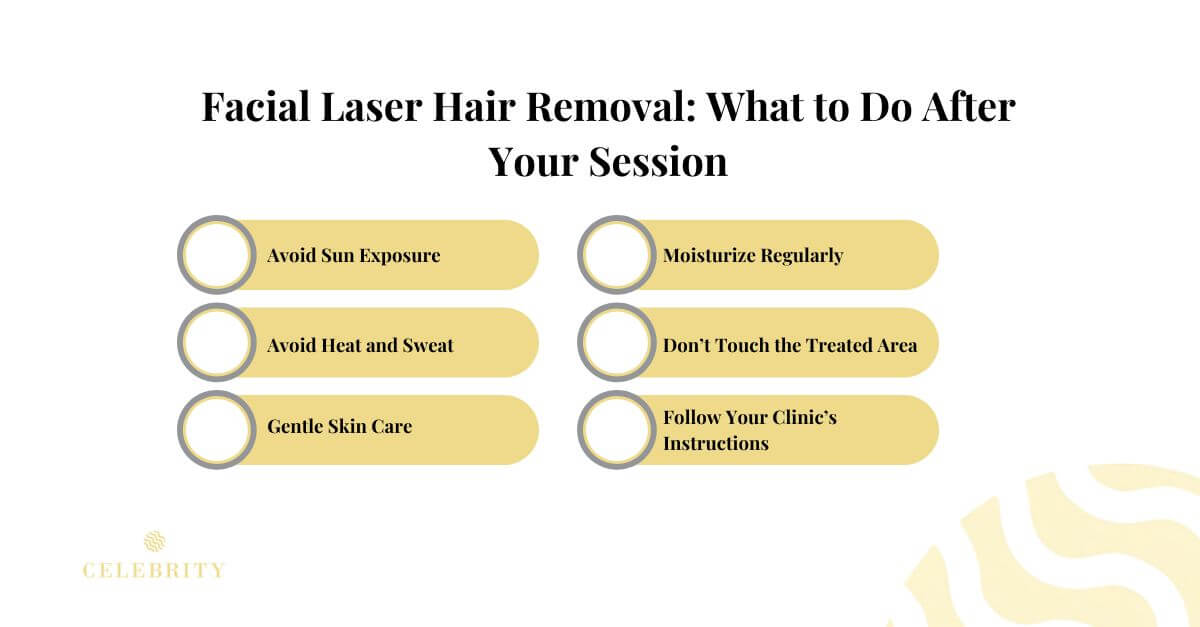 Facial Laser Hair Removal: What to Do After Your Session