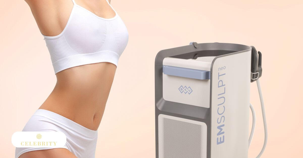 Clinician performing a non-invasive body contouring treatment.