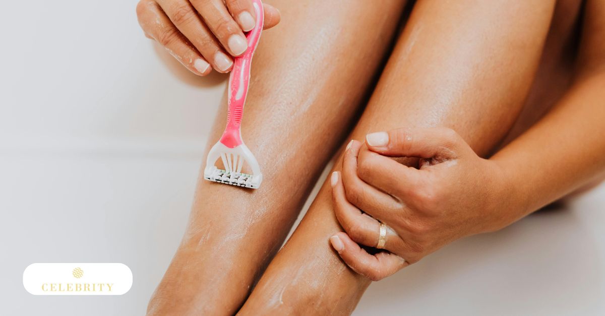 Pregnant-safe hair removal option shown with shaving, illustrating safe hair removal options during pregnancy.