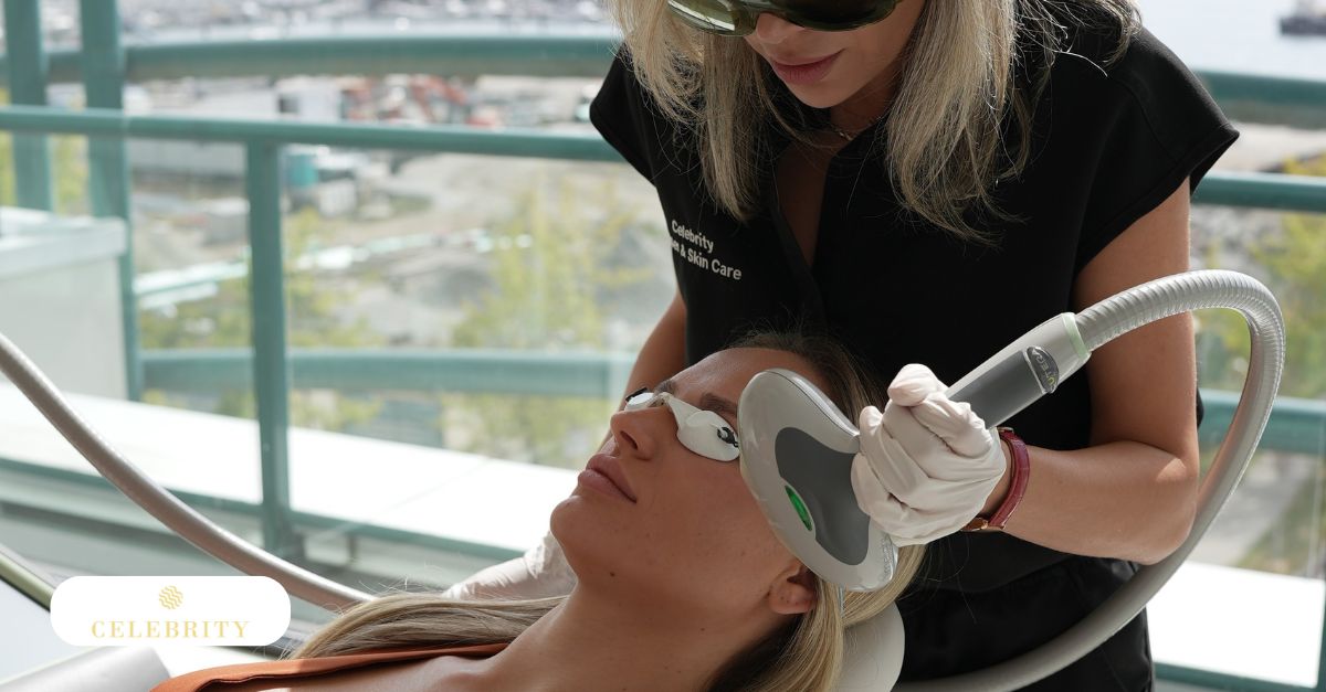 Client receiving a professional facial treatment, representing how face yoga is commonly integrated alongside medical skincare