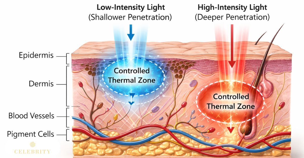 ADVATx and IPL mechanism of action in dermal and epidermal layers