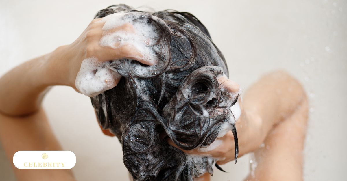 Hair washing activity representing what to avoid immediately after PRP hair treatment