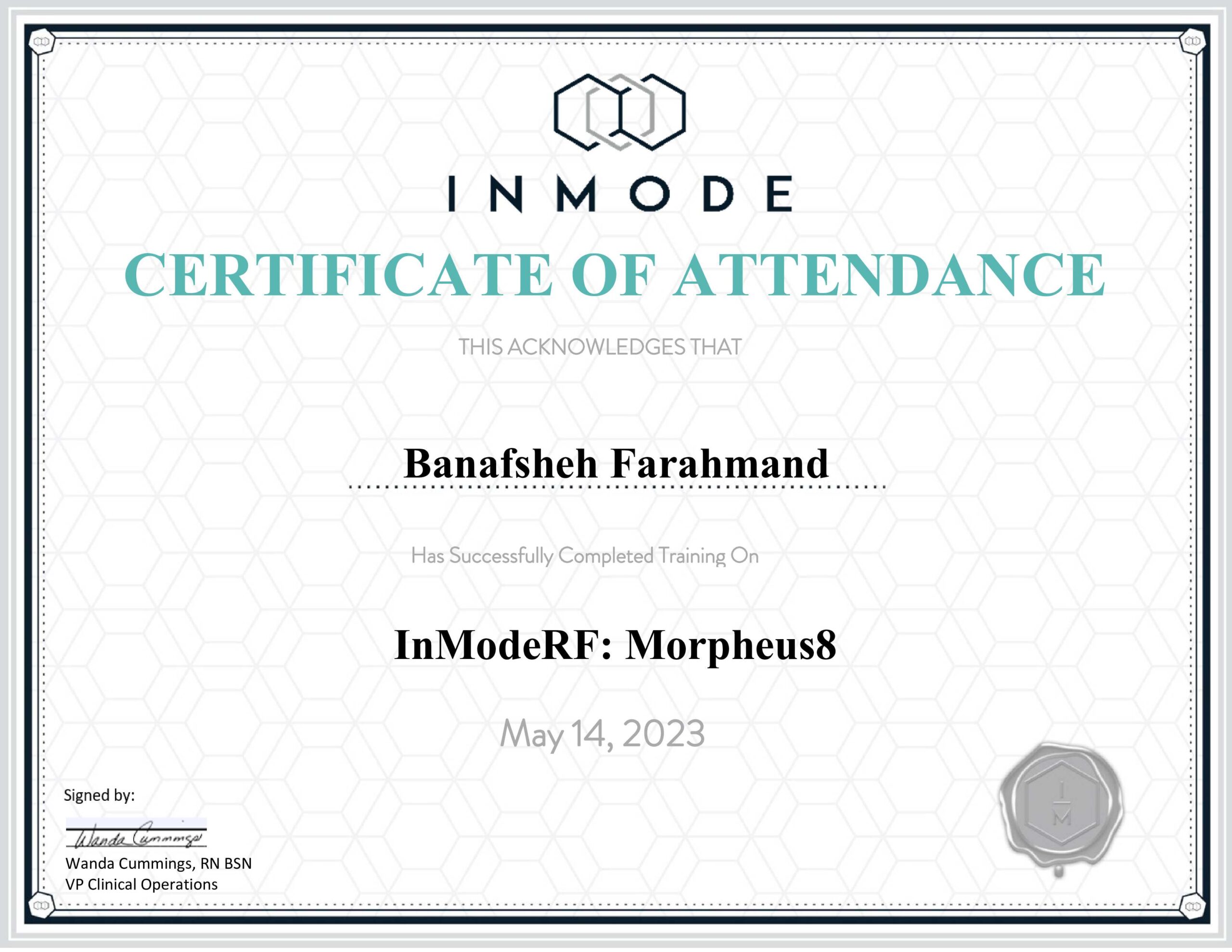 InMode Morpheus8 Training Certification