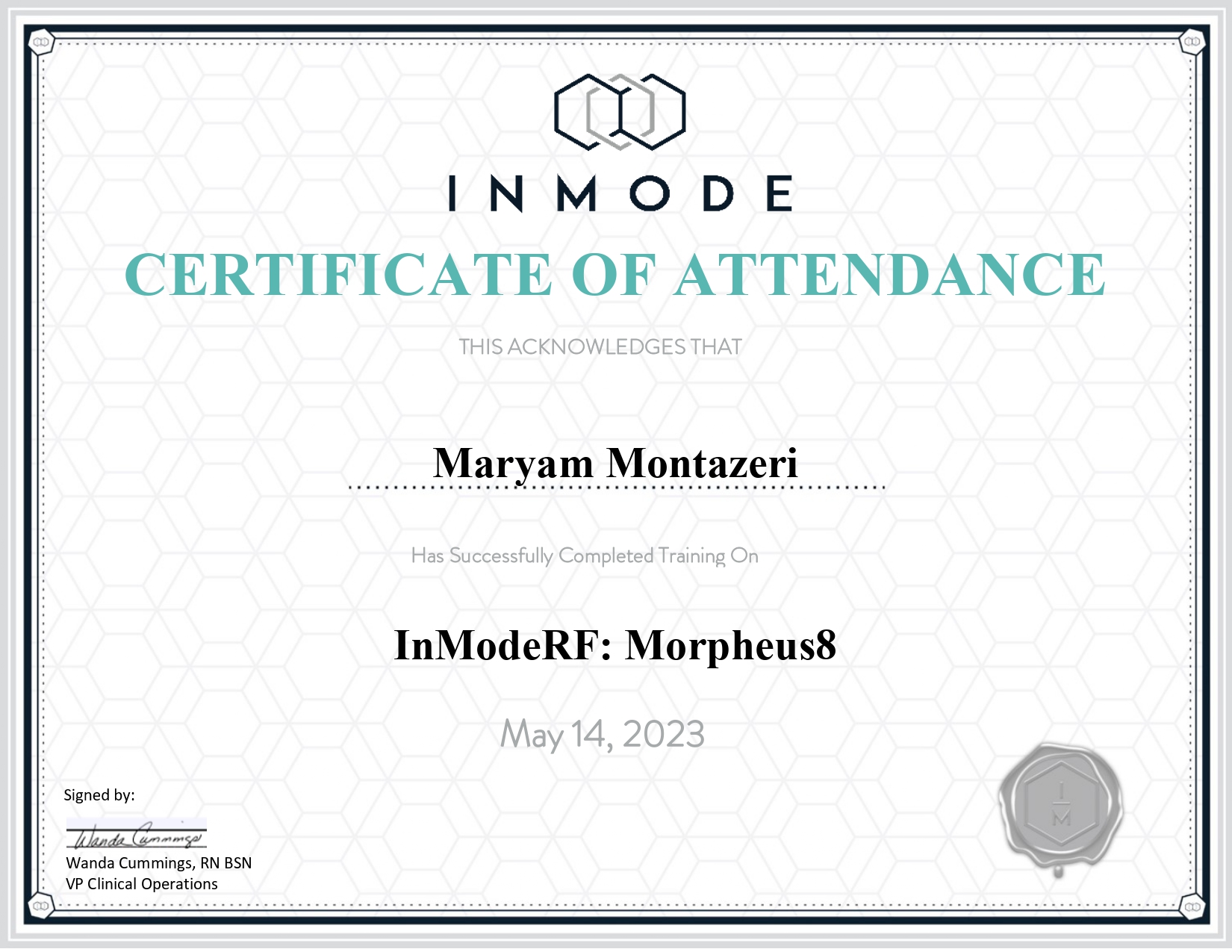  InMode Morpheus8 Training Certification 